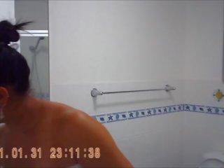 Teenager in shower